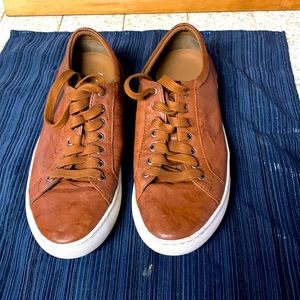 Johnston & Murphy Banks lace Tan Italian Sheepkin